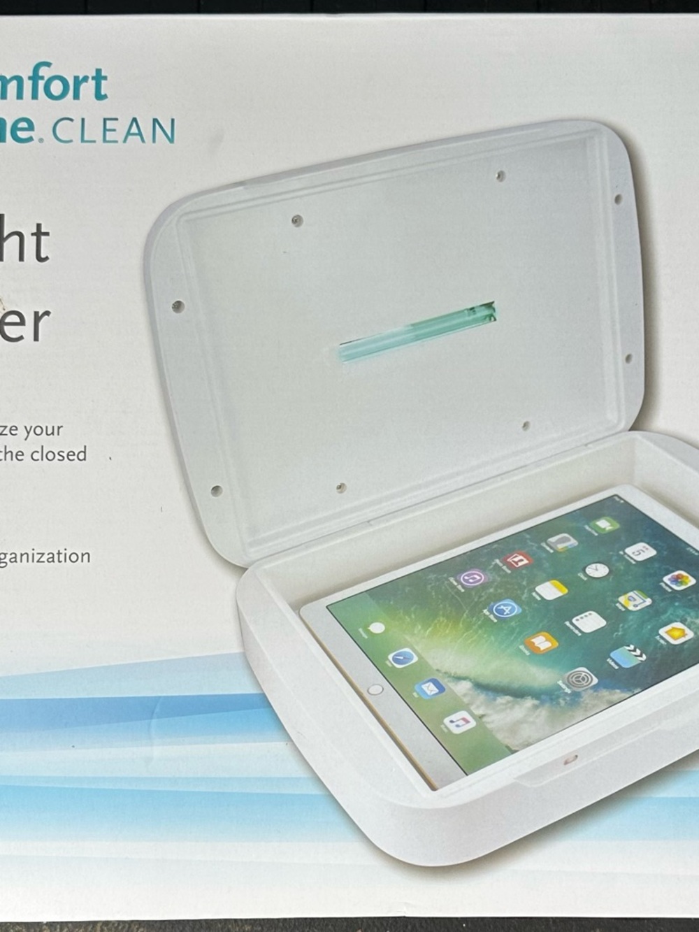 Brand new in box White Tablet UV Sanitizer and Storage Case - Protective Station
